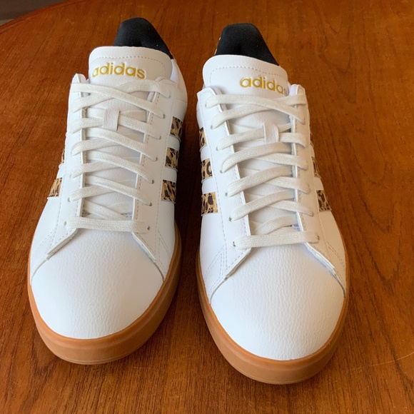 Adidas Grand Court 2 -New Without Tags Leopard Print Sneakers Size 9.5 - Picture 8 of 8